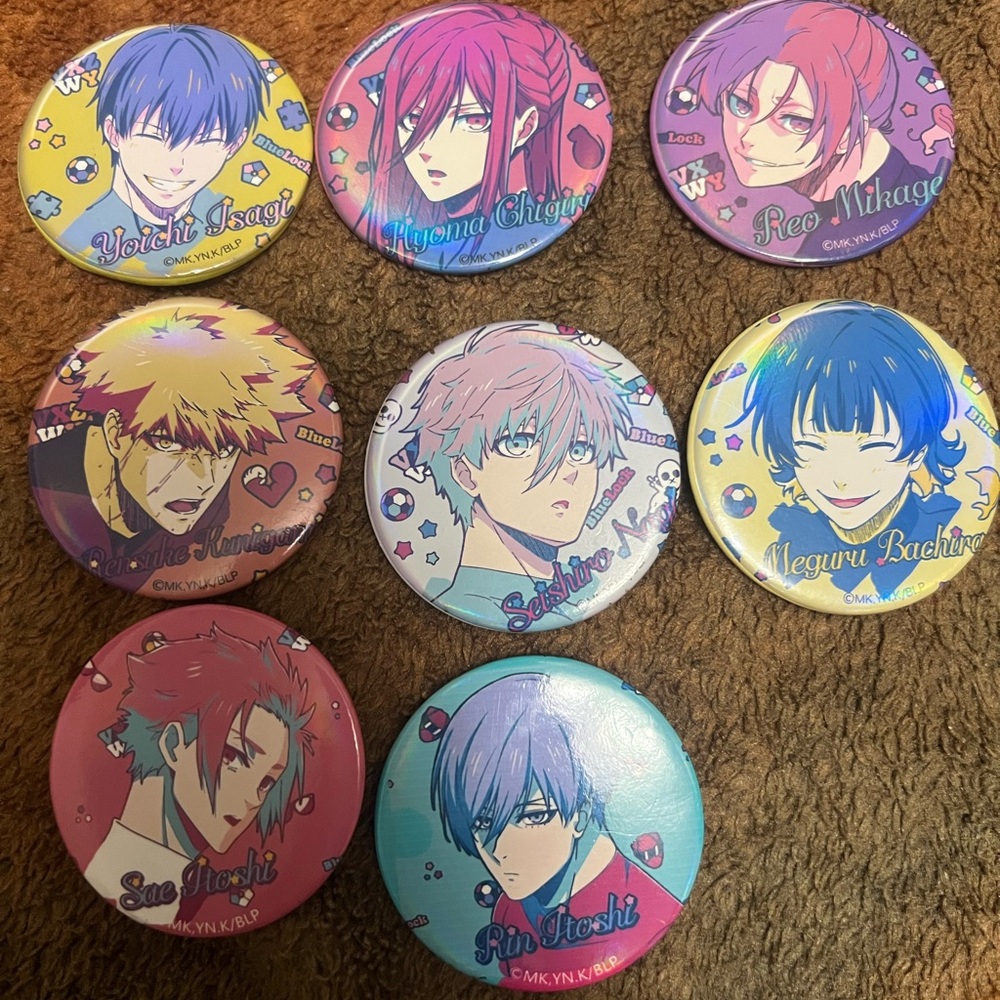 Blue Lock Anime Pins, Holographic Brand new